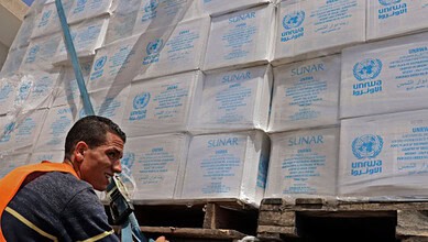 Humanitarian aid barred from entering Gaza, Israel says
