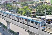Image shows Hyderabad metro