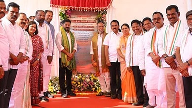 Telangana Chief Minister A Revanth Reddy lays foundation stone for IIIT Mahabubnagar at Chittaboyinapalli on Saturday, January 17.