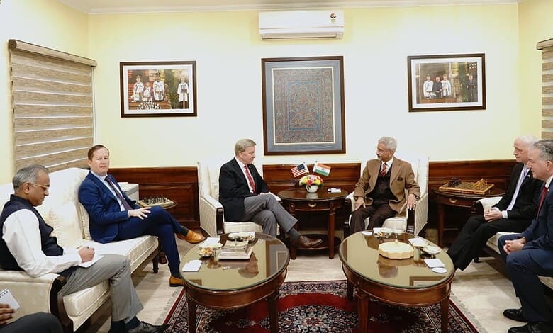 External Affairs Minister S Jaishankar discusses India-US relations with a three-member American Congressional delegation
