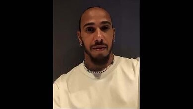 F 1 driver Lewis Hamilton recites a poem by Palestinan poets