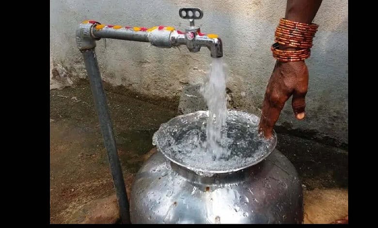 An image of a person filling water used for representational purpose