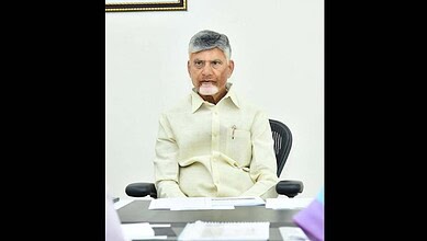 Andhra Pradesh CM Chandrababu Naidu in a meeting