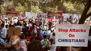 Protests against attack on Christians