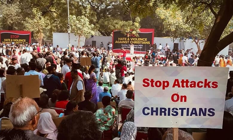 Protests against attack on Christians