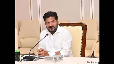 Telangana CM Revanth Reddy in a meeting