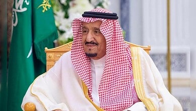 Saudi Arabia’s King Salman bin Abdulaziz seated during an official engagement in Riyadh.