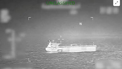 Footage from a video released by US Southern Command shows the Venezuela-linked tanker Veronica at sea, in this screen grab taken from a handout video released on January 15, 2026. US SOUTHERN COMMAND/Handout via REUTERS