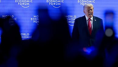 Trump at WEF 2026 in Davos (Source AP)