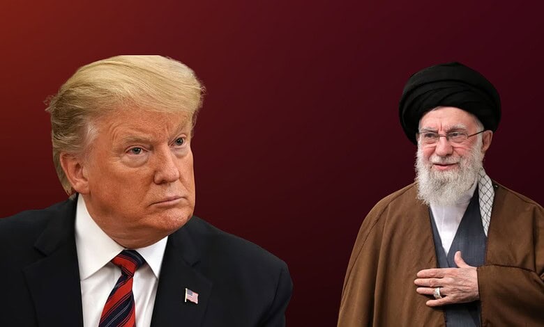 US Donald Trump and Iran Supreme Leader Ayatollah Ali Khamenei