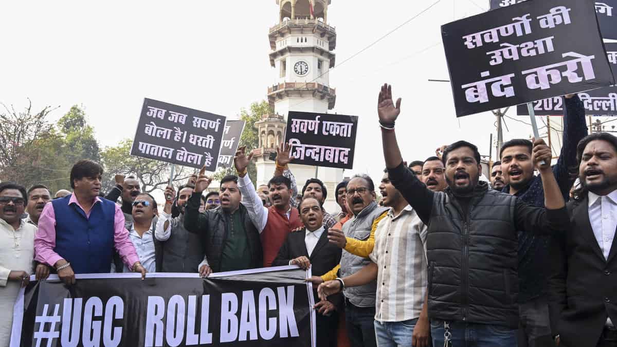 Protest against UGC Bill in Jabalpur