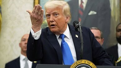 US President Donald Trump at the White House. Photo: AP/PTI