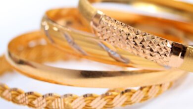 Various gold bracelets