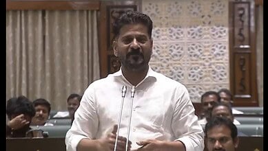 Telangana Chief Minister A Revanth Reddy addresses the Telangana Assembly