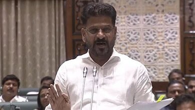 Telangana Chief Minister A Revanth Reddy addresses the Assembly