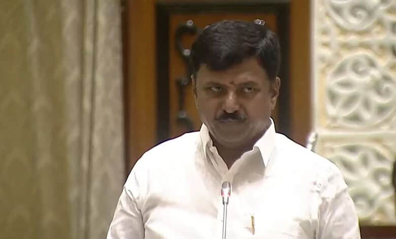 Congress MLA Patlolla Sanjeeva Reddy addresses the assembly