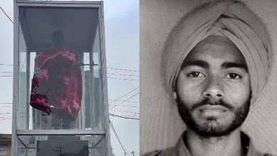 Shaheed BSF constable Gurnam Singh (right) laid down his life fighting terrorists in 2016 at the age of 26. His statue is installed in the RS Pura sector of Jammu
