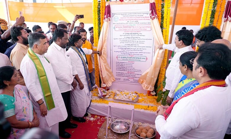 Telangana revenue Minister lays foundation stone in Peddapalli district