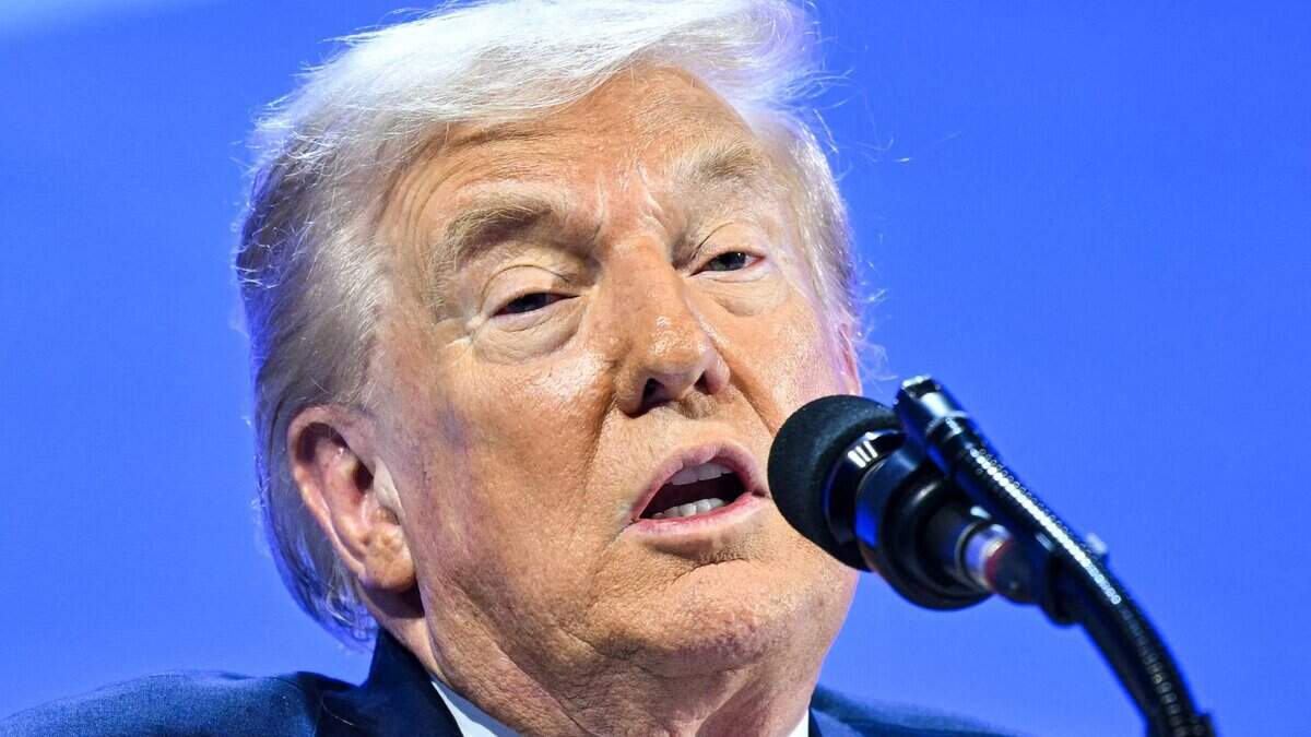 Donald Trump speaking at Davos