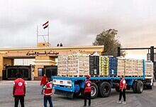 Aid workers at Rafah Crossing
