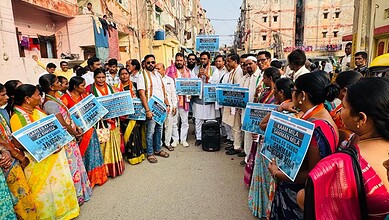 MGNREGA Bachao Sangram Yatra in Hyderabad