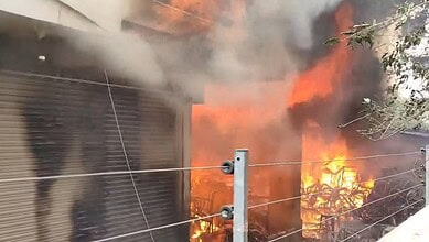 Fire at Furniture Shop in Nampally