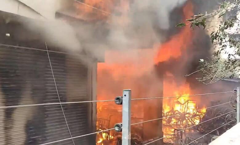 Fire at Furniture Shop in Nampally