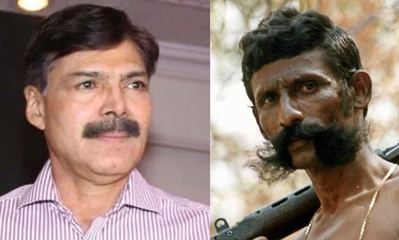 Former CRPF DG K Vijay Kumar (left) was awarded Padma Shri on Sunday. He led the team that was responsible for the death of forest brigand Veerappan (right)