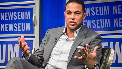 Journalist Don Lemon addresses a meeting