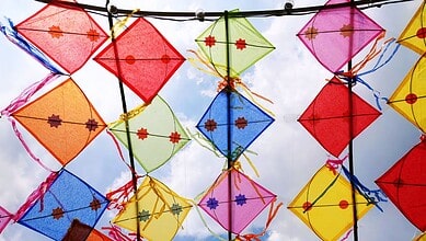 An array of kites.