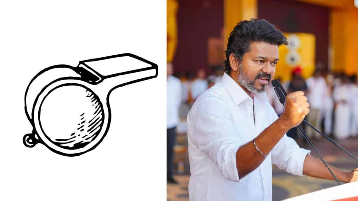 Election Commission allots 'whistle' symbol to Vijay's TVK