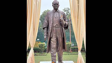 A statue of Dr B R Ambedkar
