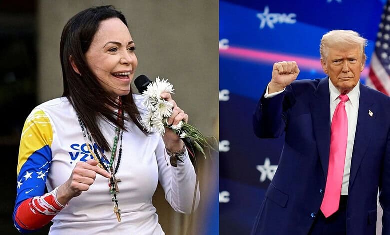 Maria Corina Machado and Donald Trump