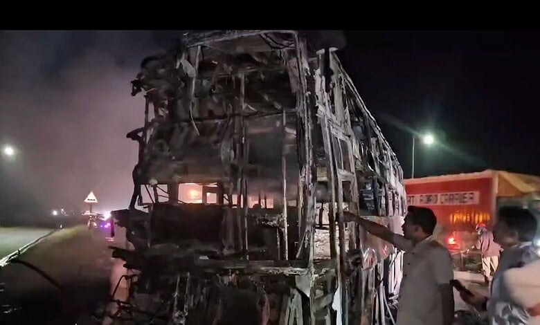 3 dead, 10 injured after Hyderabad bound bus slams into lorry in AP
