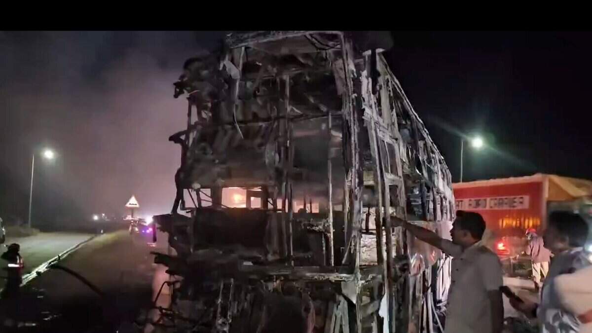 3 dead, 10 injured after Hyderabad bound bus slams into lorry in AP