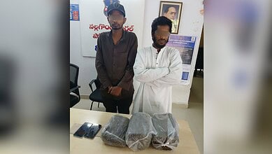 Two men were arrested by the Telangana EAGLE Force and local police for selling ganja