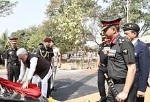 Telangana Governor Jishnu Dev Varma inaugurates 108-feet high National Flag at Mehdipatnam Garrison.