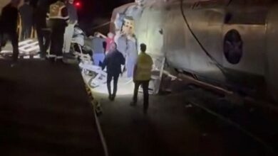 Image of the high speed train crash in Spain