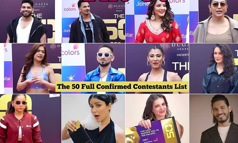 The 50 confirmed contestants