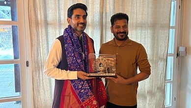 Telangana Chief Minister Revanth Reddy and Andhra Pradesh Minister Nara Lokesh meet at World Economic Forum in Davos