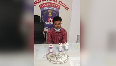 Madhapur police officer detained for accepting Rs 50,000 bribe in Hyderabad.