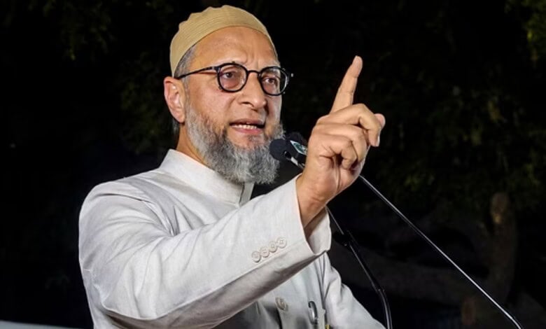 Owaisi speaking passionately at a rally, raising concerns over rising communal violence in Telangana post.