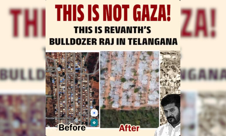 BRS compares Telangana demolition drive to Gaza