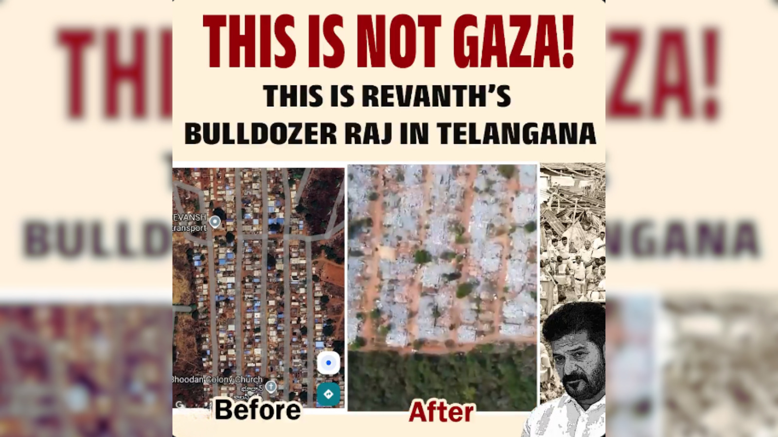 BRS compares Telangana demolition drive to Gaza