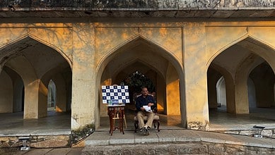 Sajjad Shahid, the co-convenor of INTACH, Hyderabad Chapter, in a talk on the history of the Deccan.