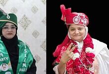 Malegaon Mayor Sheikh Nasreen Khalid (left) and Deputy Mayor Shaan-e-Hind Nihal Ahmed