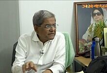 Senior BNP leader speaking during an interview about minority rights in Bangladesh.