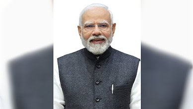 Indian Prime Minister Narendra Modi smiling confidently during Israel visit.