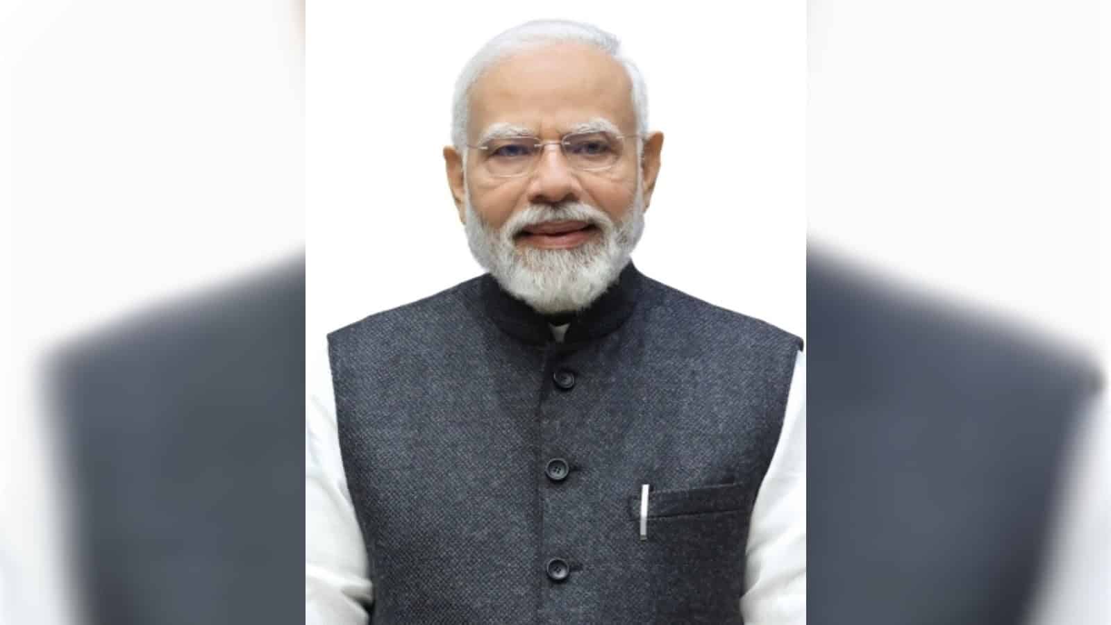 Indian Prime Minister Narendra Modi smiling confidently during Israel visit.