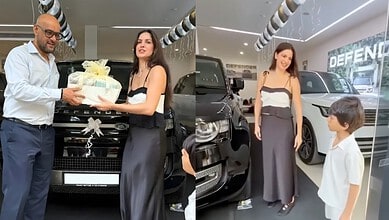 Hardik Pandya presents a luxury Rs 4 crore car to his ex-wife and son in a dealership.